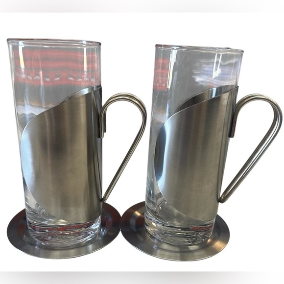 Set of 2 Irish Coffee Glasses with 2 Coasters and 2 Drinking Spoons - Picture 3 of 12